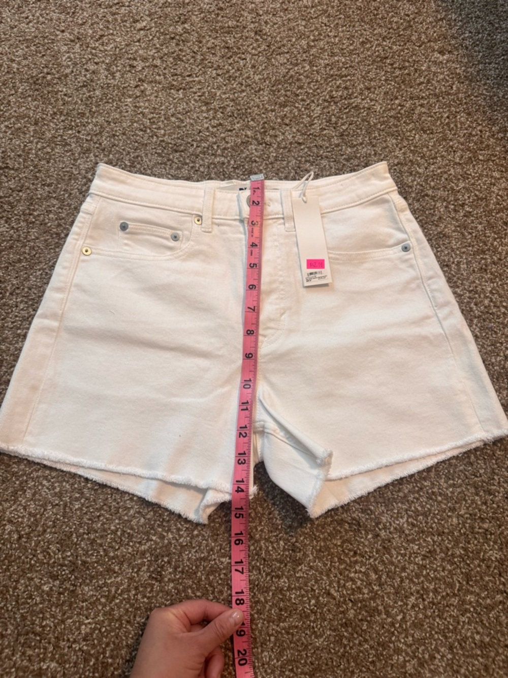 Vineyard Vines White High-Rise Denim Shorts Cotton New With Tags Size 25